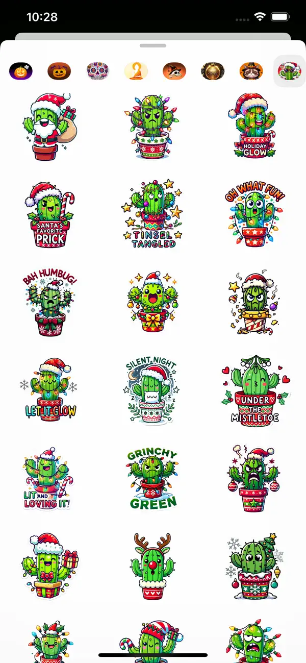 Screenshot #1 pour Funny Christmas Cactus Sticker