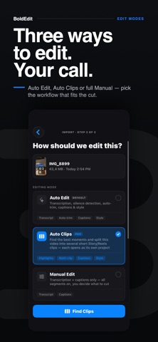 BoldEdit: AI Reel Video Editor Screenshot 2 of 5