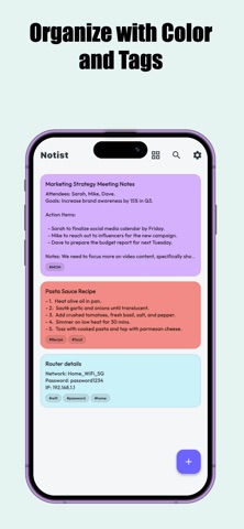 Notist – Beautiful Notes iPhone screenshot