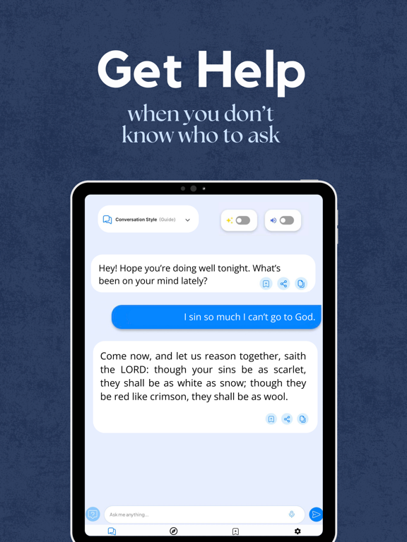 Christian Companion Bible Chat iPad screenshot 3 - Reference app