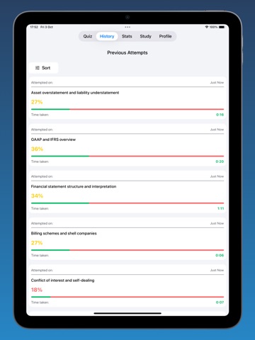 CFE Exam Quiz iPad screenshot