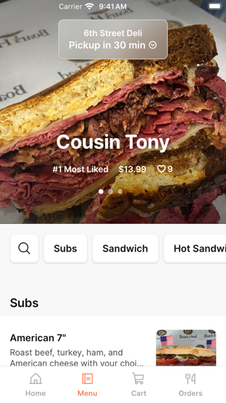 6th Street Deli iPhone screenshot 2 - Food & Drink app