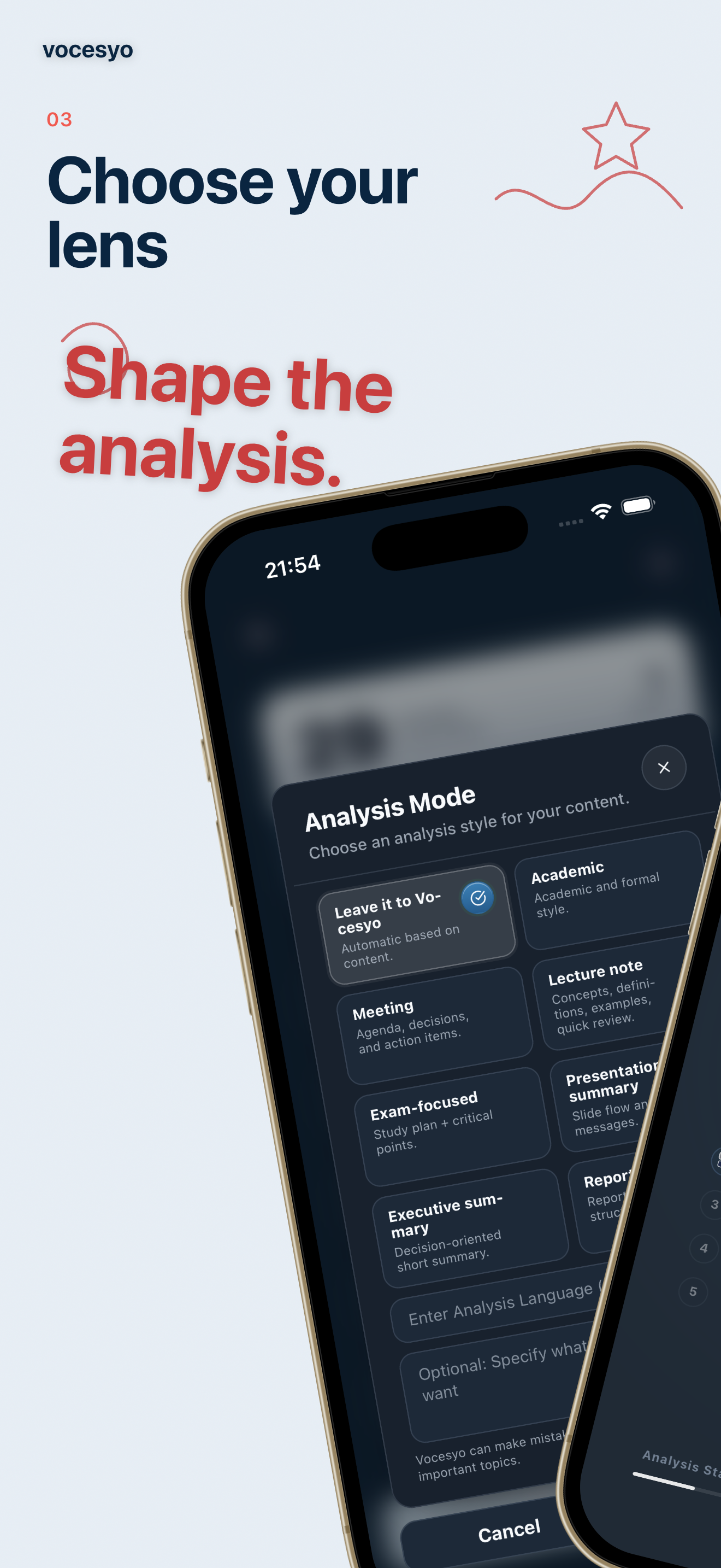 Vocesyo - Academic AI Analysis screenshot 3