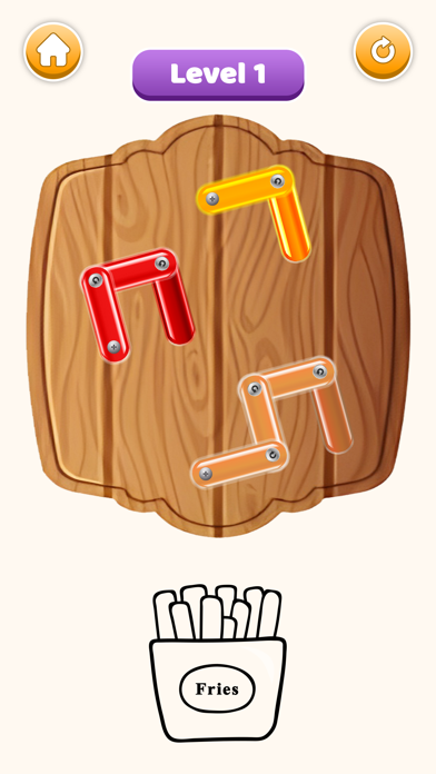 Wood Nuts and Bolts Pin Puzzle Screenshot