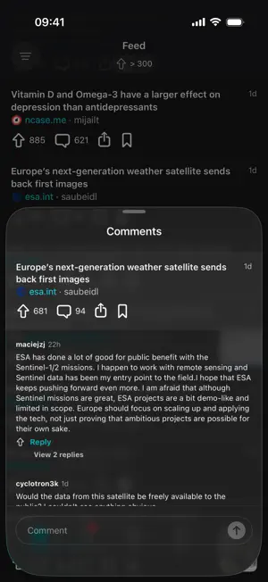 HackStream - HackerNews Feed screenshot 2