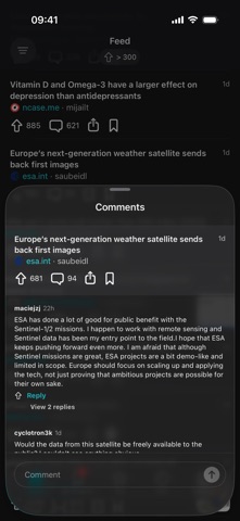 HackStream - HackerNews Feed Screenshot 2 of 5