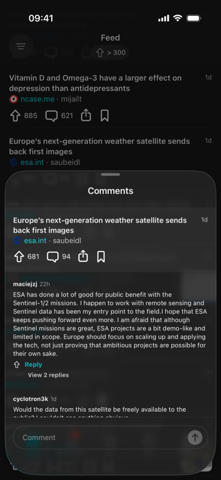 HackStream - HackerNews Feed Screenshot 2 of 5