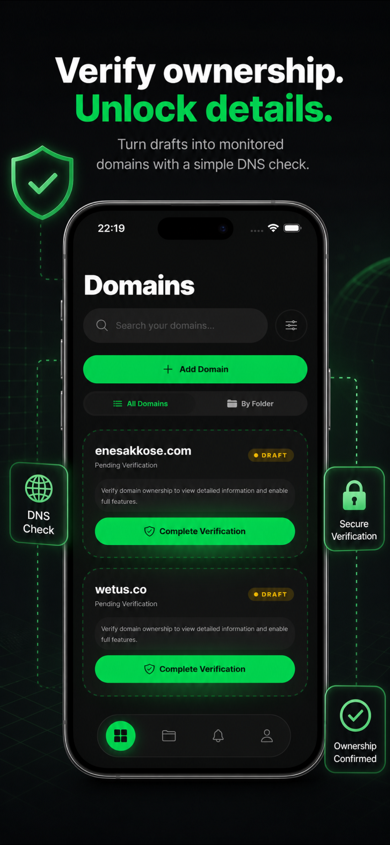 Domain Organizer: Tracker