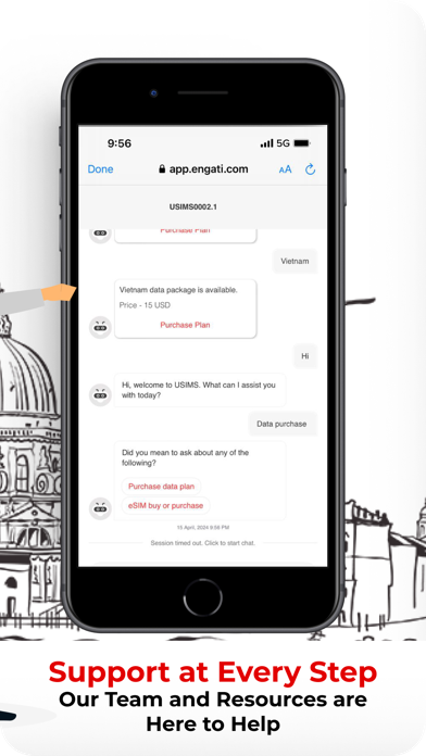 eSIM Travel SIM card: USIMS Screenshot