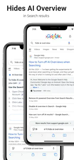 Capture d'écran de AI Overview Hider For Google sur iPhone 1