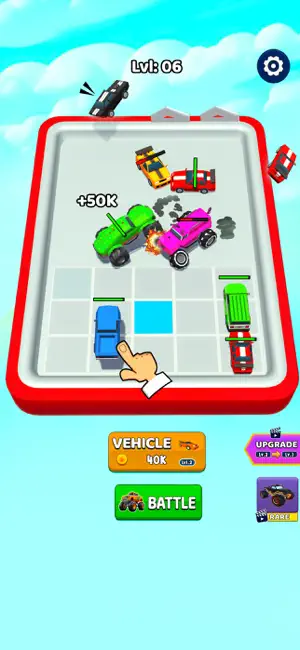 Merge Monster Truck Battles screenshot 2