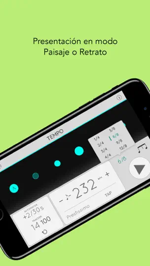 Captura de pantalla de Metrónomo: Tempo Lite en iPhone 3