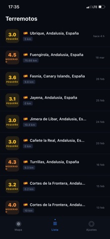 Seismo - Alertas de Terremotos iPhone screenshot 2