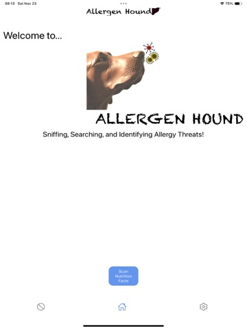 Allergen Hound iPad screenshot