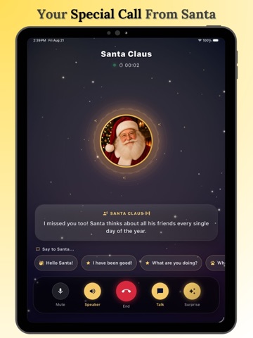 Santa Call: Talk to Santa App iPad screenshot