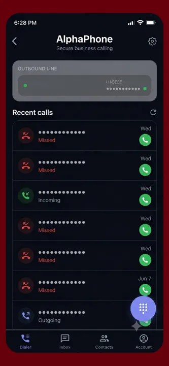 AlphaPhone screenshot 1