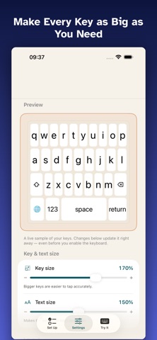 BiggerKeys: Large Key Typing screenshot