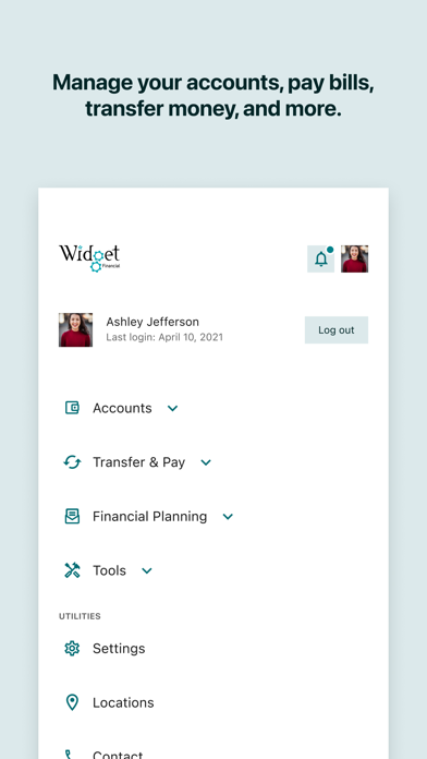 Widget Financial Mobile iPhone screenshot
