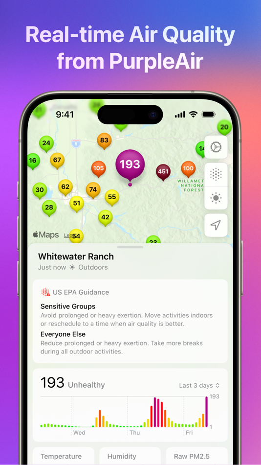 #1. Paku - Air Quality & AQI Map (macOS) By: Pitou Technologies, LLC
