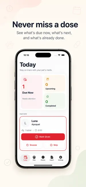 DosePaw: Pet Med Tracker screenshot 1