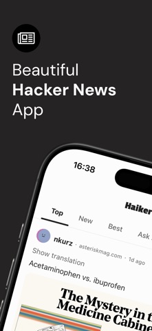 Haiker - Hacker News Reader Screenshot 1 of 7