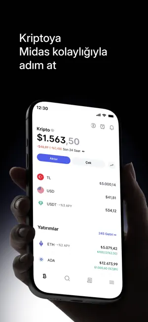Midas Kripto: Bitcoin Al Sat screenshot 1
