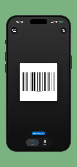Capture d'écran de Kode QR sur iPhone 5