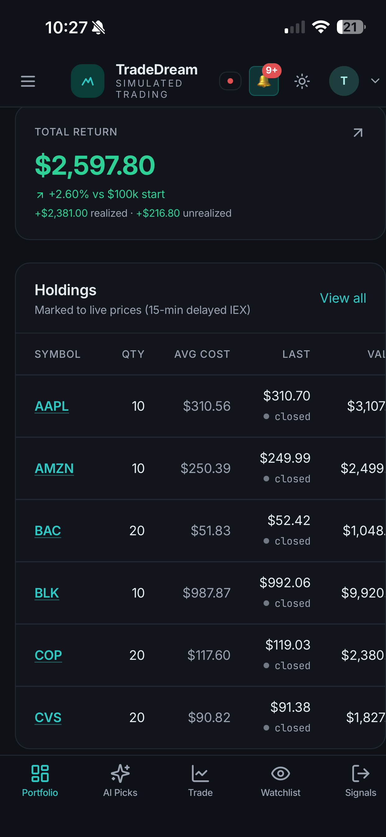 TradeDream screenshot 3