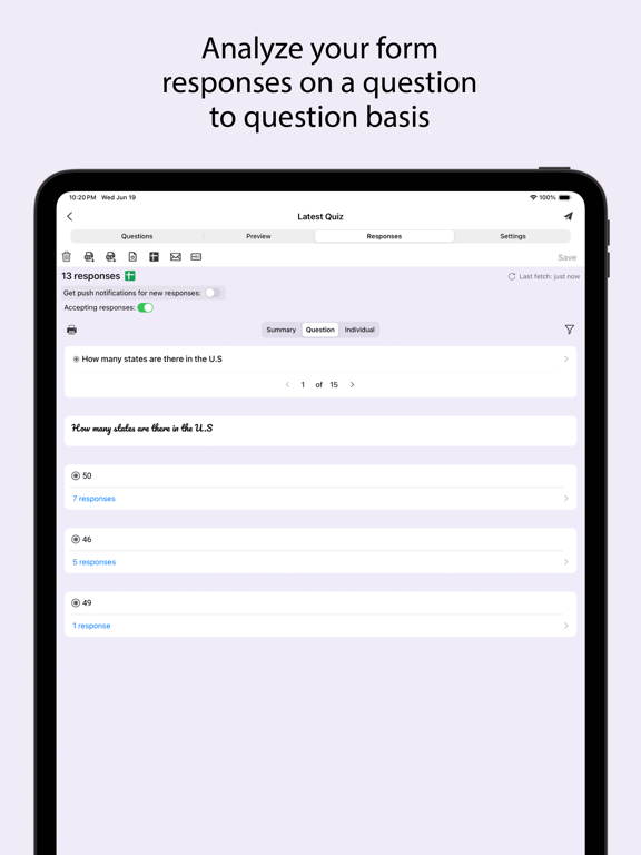 Form for Google Forms iPad screenshot 6 - Productivity app