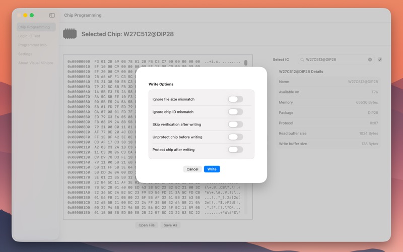 Visual Minipro screenshot