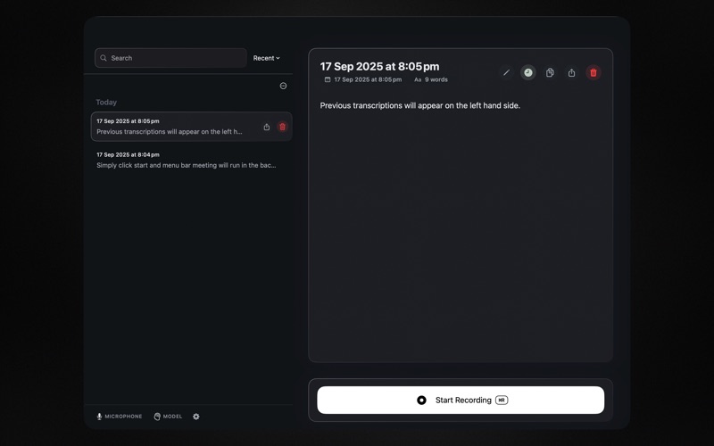 Menubar Meeting Transcriber screenshot