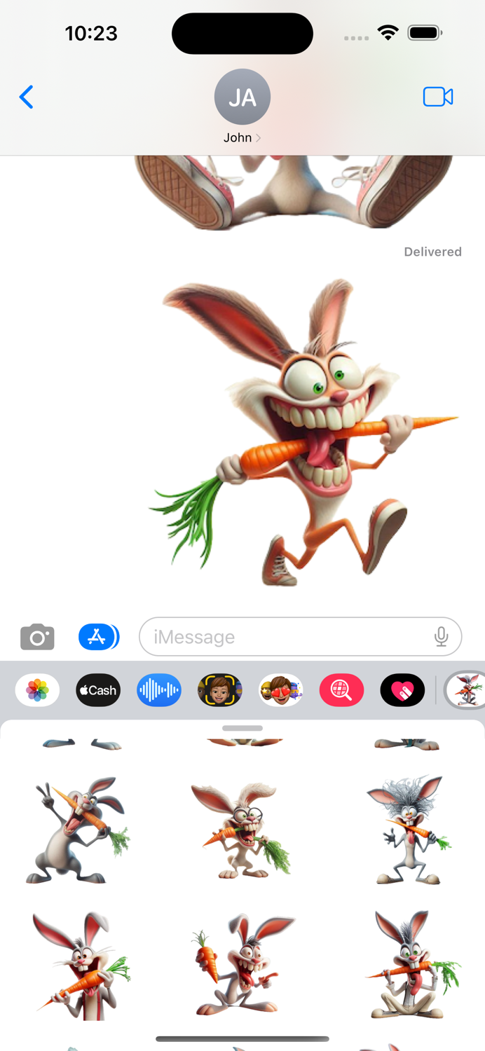 Bunny Carrot Stickers