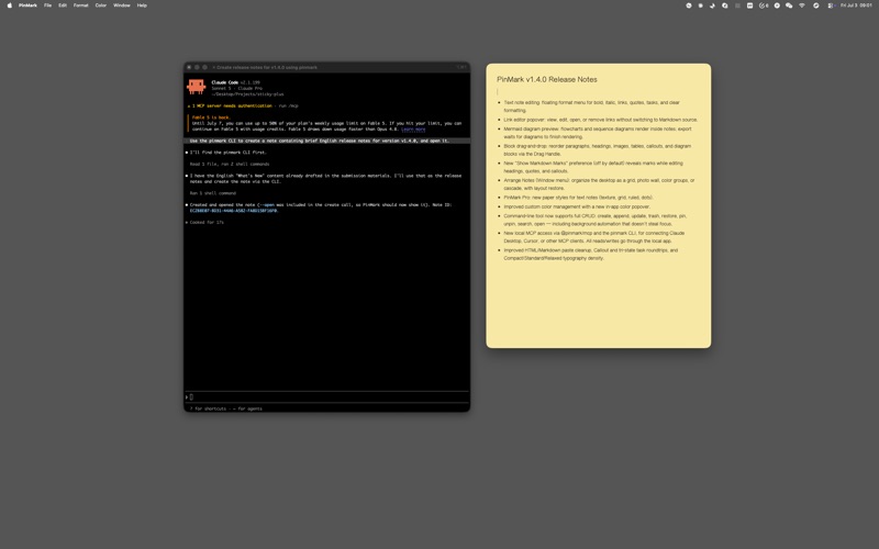 PinMark Sticky - Markdown 图片便签 screenshot