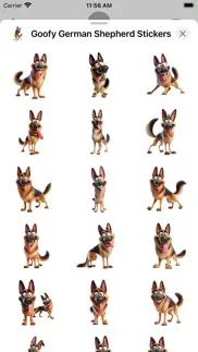 goofy german shepherd stickers iphone screenshot 2