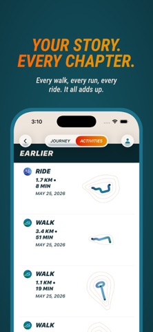 Polly | Walk Run Ride Tracker screenshot