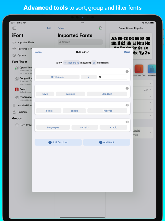 iFont: find, install any font iPad screenshot 6 - Utilities app