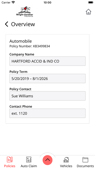 Wright-Gardner Insurance Screenshot