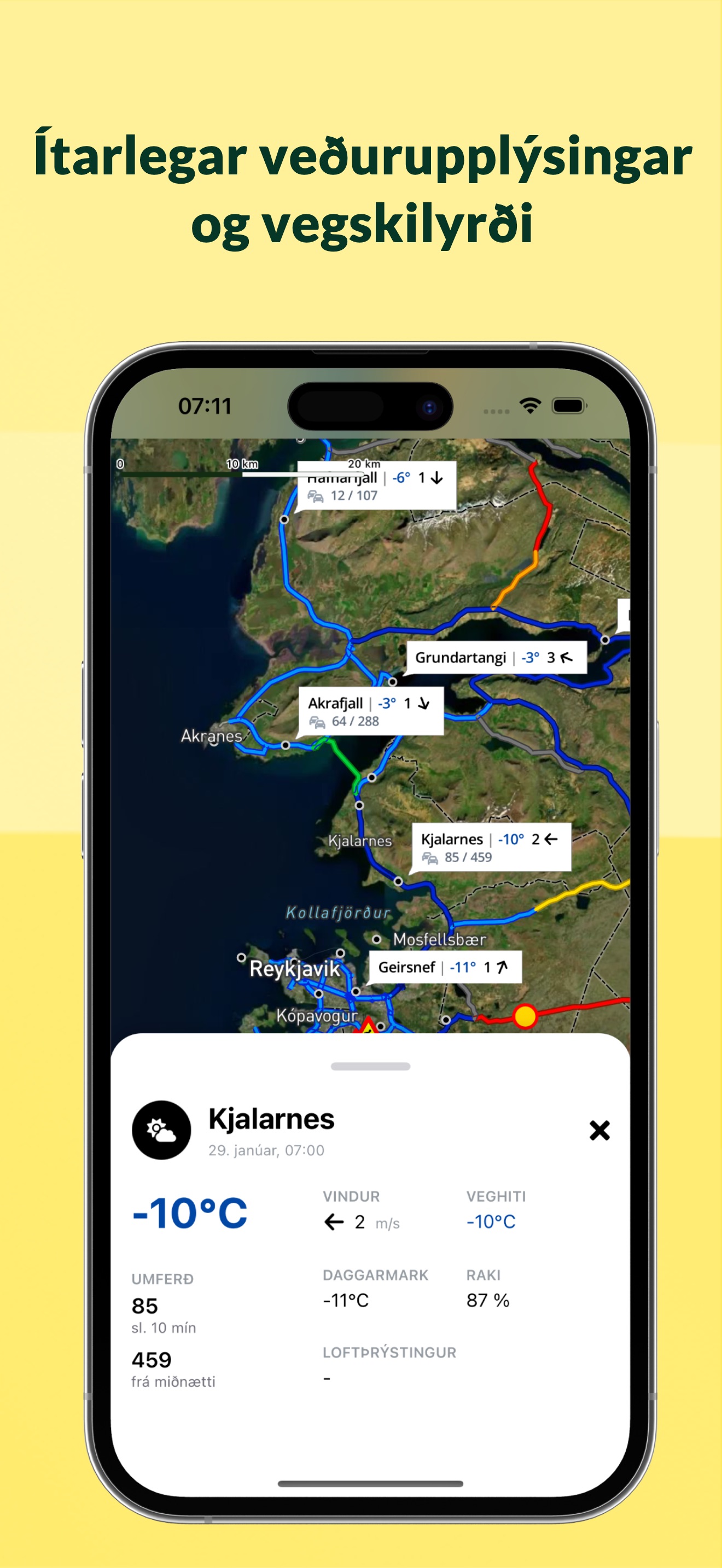 Færð og Veður: Road conditions screenshot 7