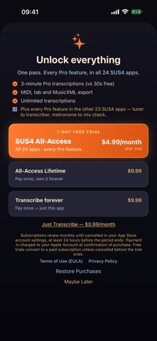 SUS4 Transcribe: Audio to Tab Screenshot 4 of 7