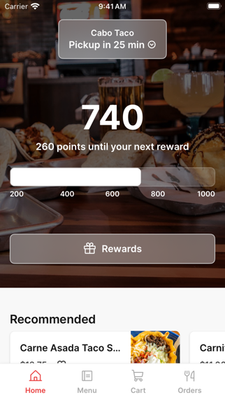 Cabo Taco iPhone screenshot 1 - Food & Drink app