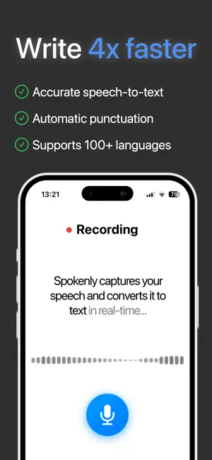 Spokenly: Audio to Text AI app screenshot 1