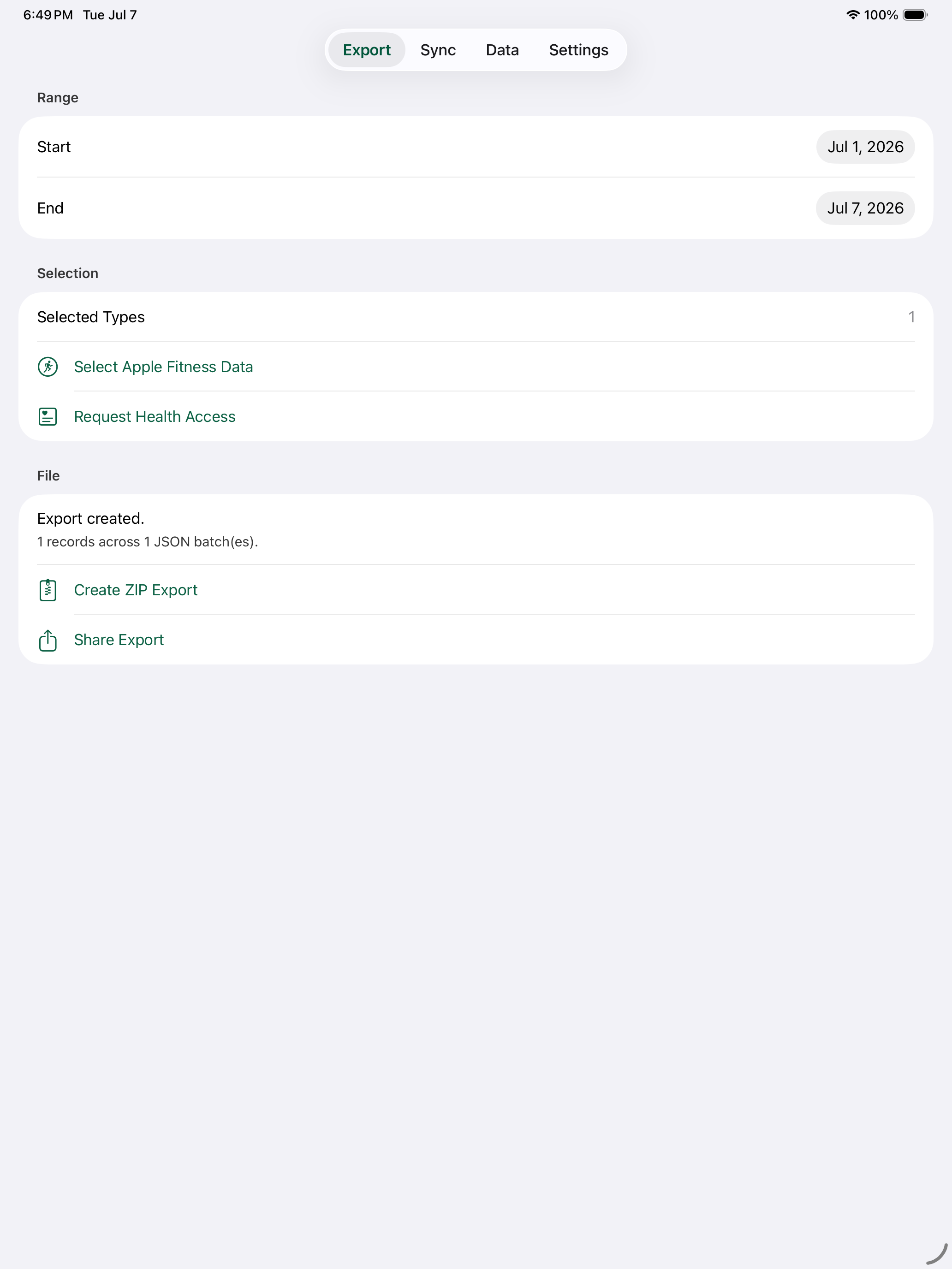 Health Exporter screenshot 7
