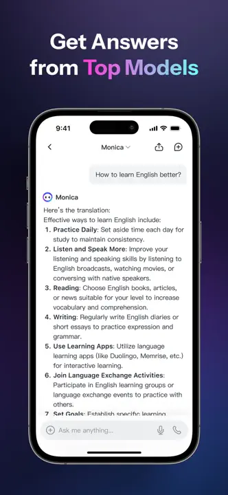 Monica AI: Screenshot 2 von 5