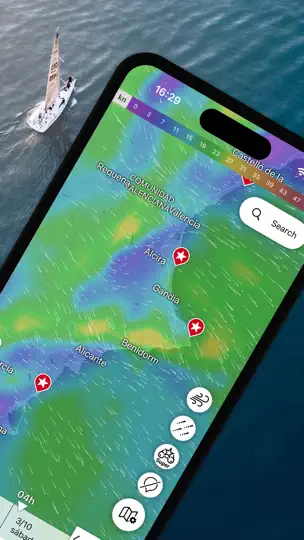 Captura de pantalla de Windfinder Pro: Viento, Tiempo en iPhone 2