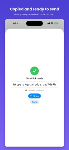 Shlinkly iPhone screenshot