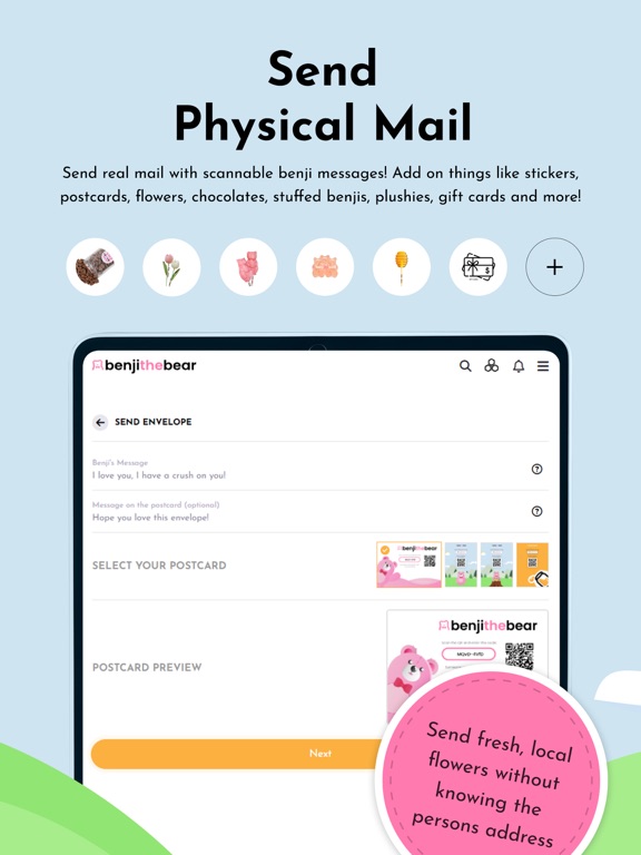 Benji the Bear iPad screenshot 8 - Social Networking app