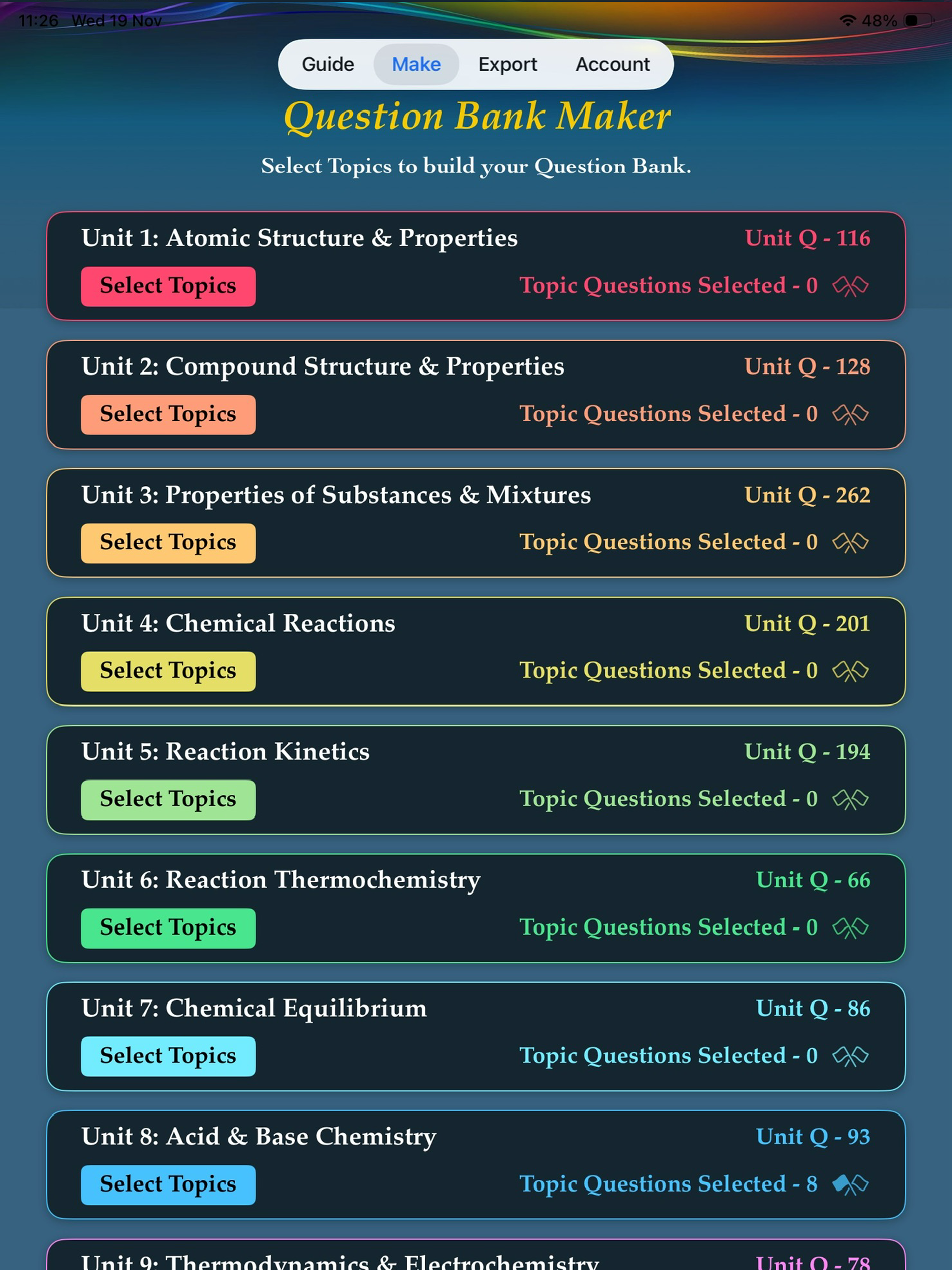 AP Chemistry Quiz & PDF Maker