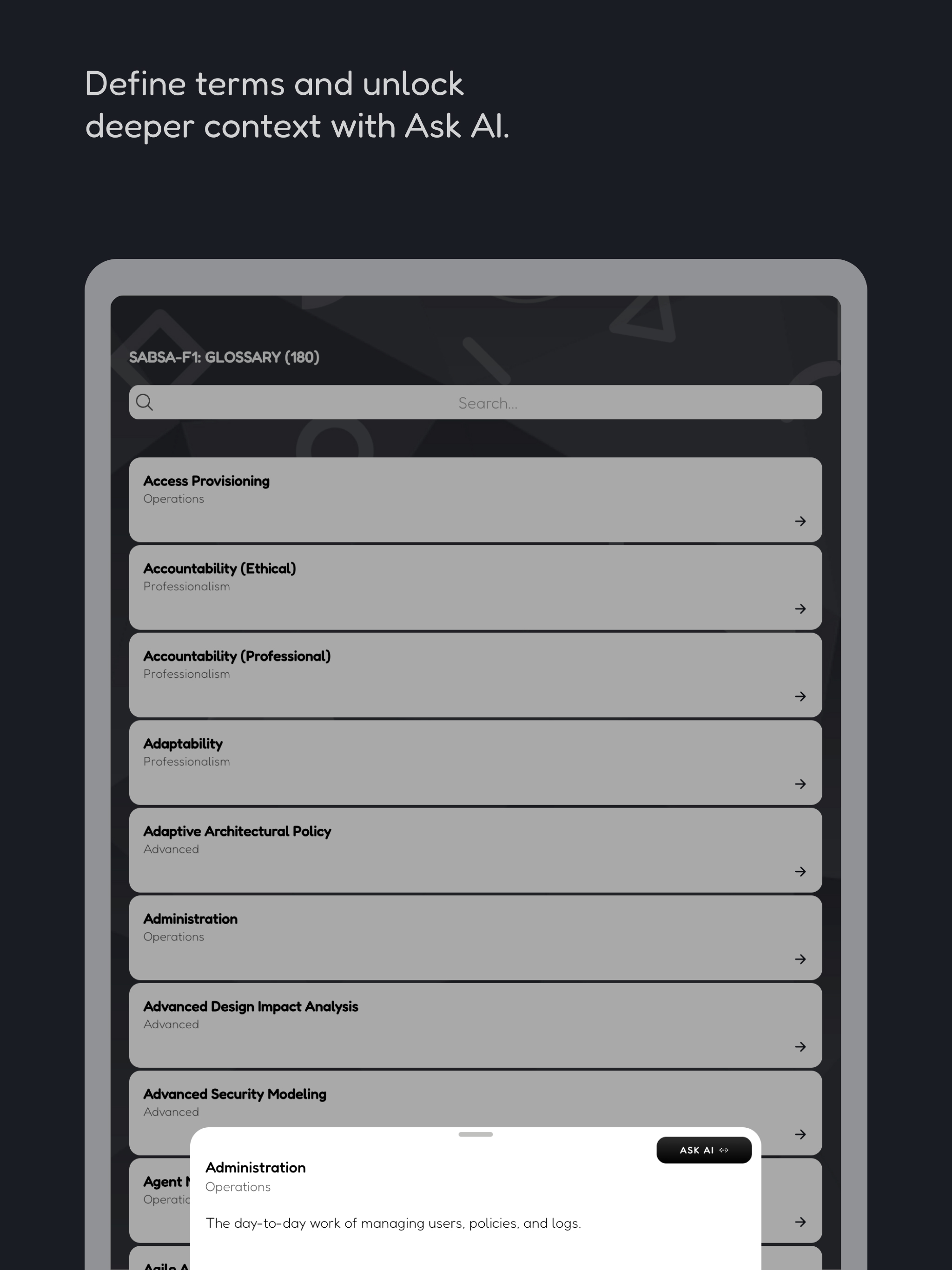 SABSA Security Exam Prep (+AI) screenshot 13