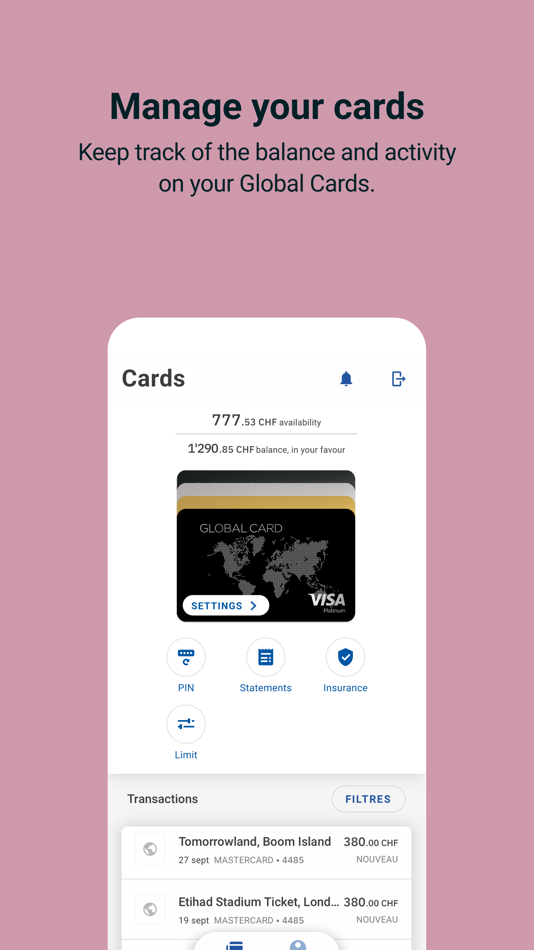 #7. card24 (iOS) 由: Cornèr Banca SA