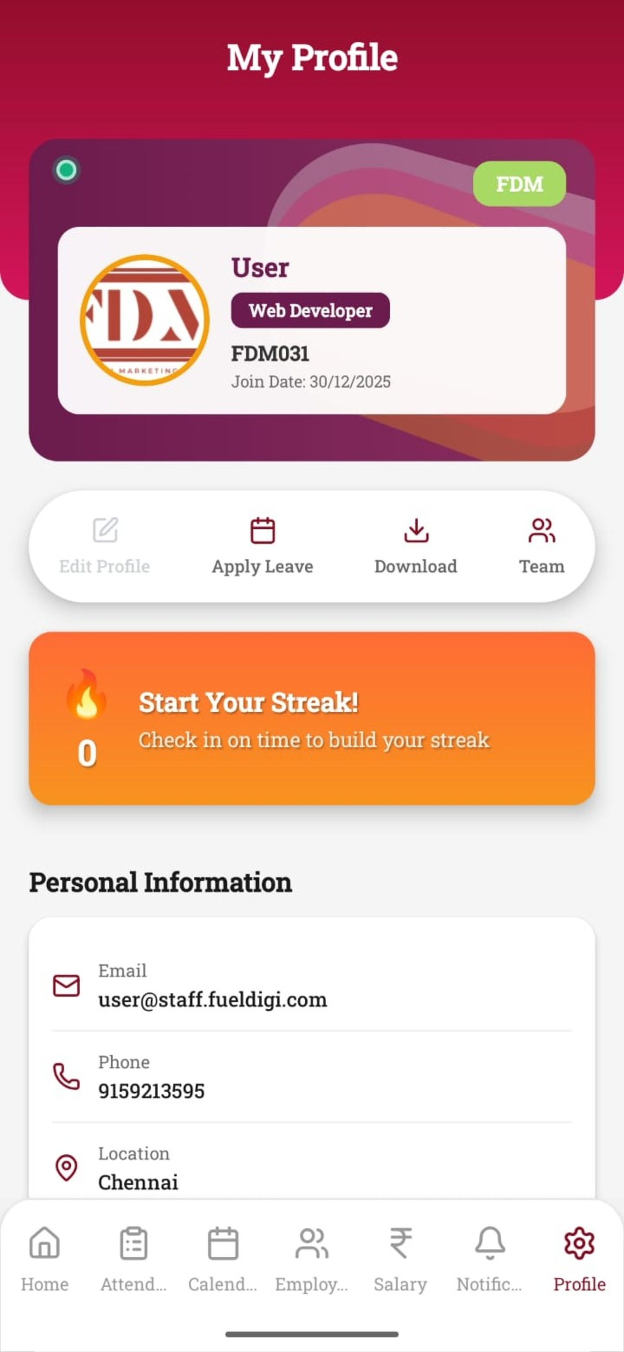 Fueldigi HRMS & Payroll screenshot 4